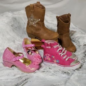Girl's Shoe's for Every Occasion - 3 pair Size 8